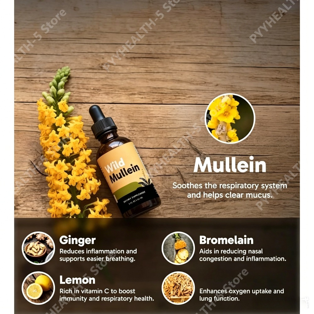 Wild Mullein Leaf Drops with G - огляд і ціна Herbal Wellness Drops