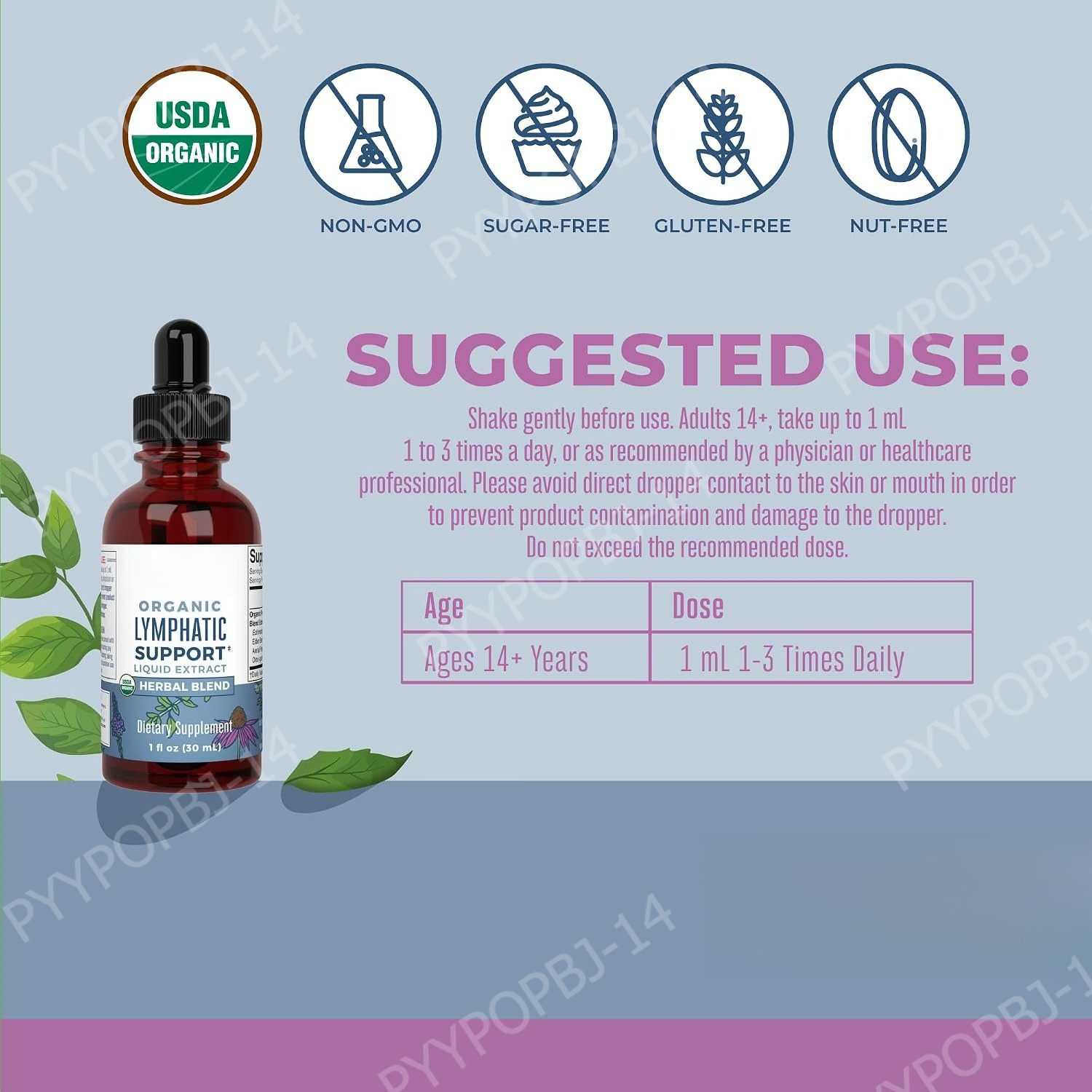 Organic Herbal Liquid Extract  - огляд і ціна Herbal Wellness Drops